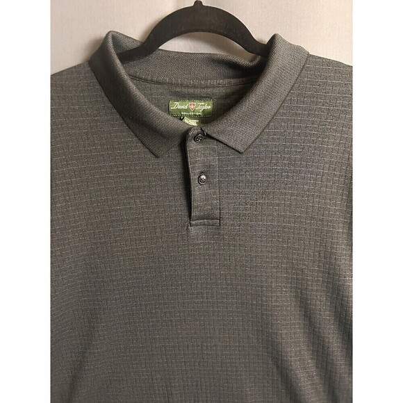 DAVID TAYLOR COLLECTION Mens Short Sleeve Polo Shirt XL Charcoal‎ Pullover - Picture 1 of 9